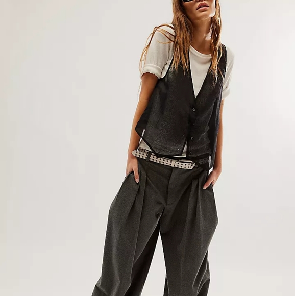 FREE PEOPLE Nigel Preston Mia Slouchy Vest NWT - SMALL - Picture 2 of 12